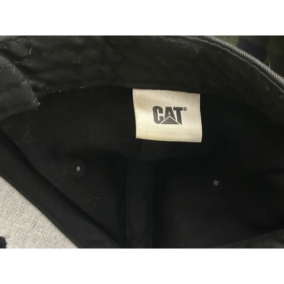 CAT K-Series Wheel Loaders Hat Adjustable Black Red Bill Industrial Trucker Cap - Picture 4 of 5